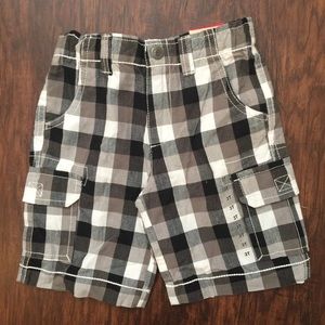 Arizona Jeans Boy Plaid Cargo Shorts Size 3T